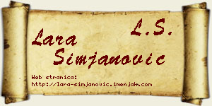 Lara Simjanović vizit kartica